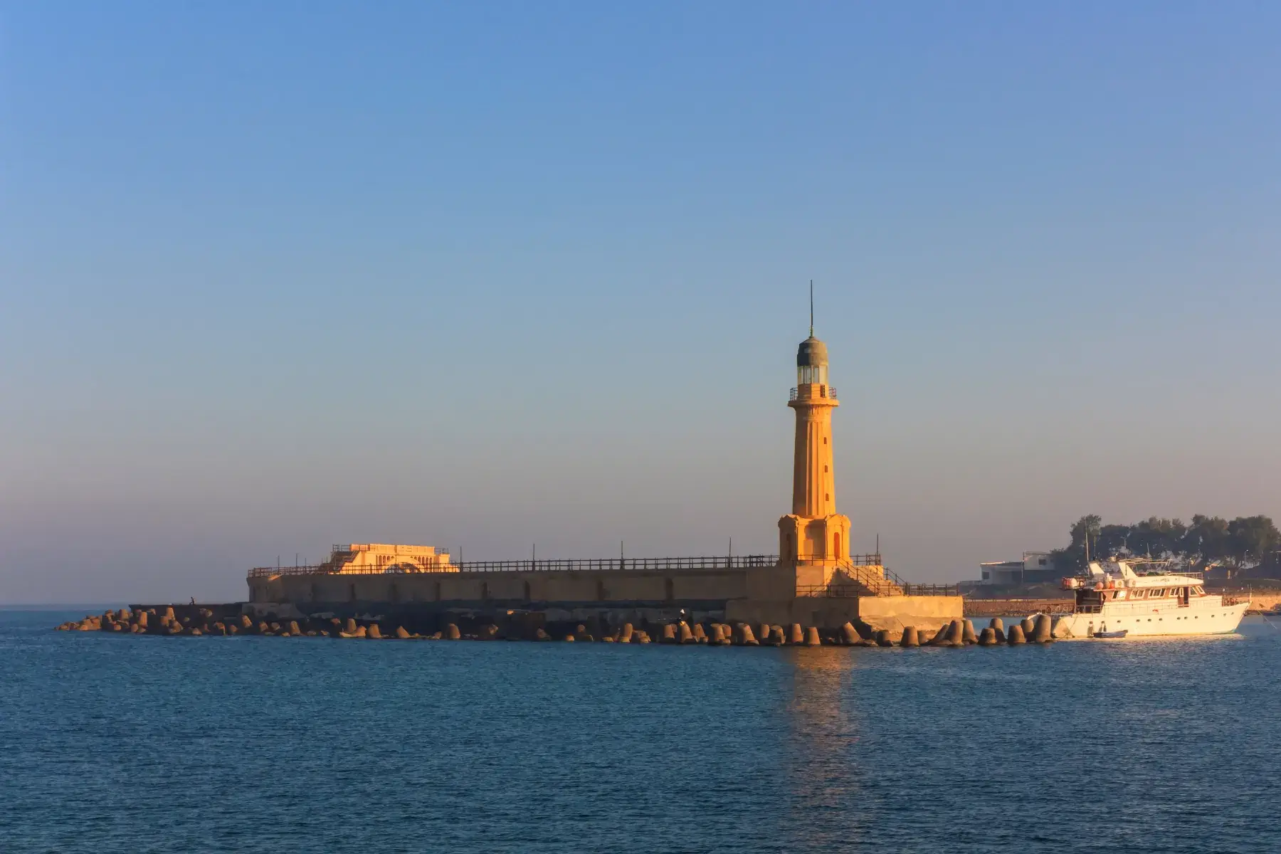 The modern light house of Alexandria, Egypt